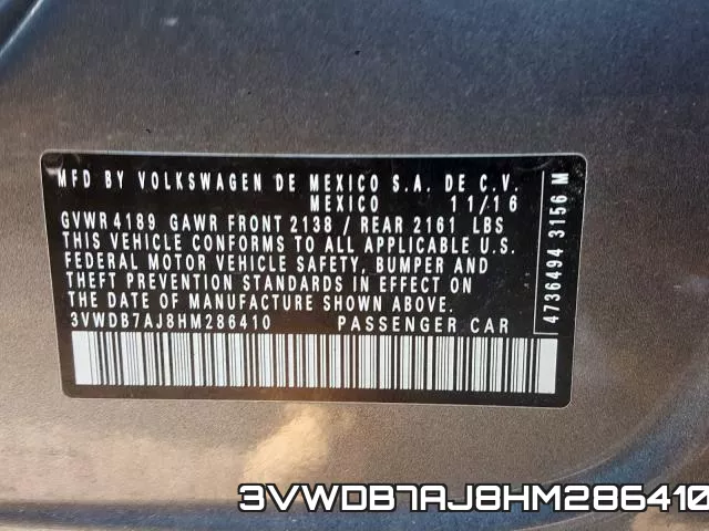 3VWDB7AJ8HM286410