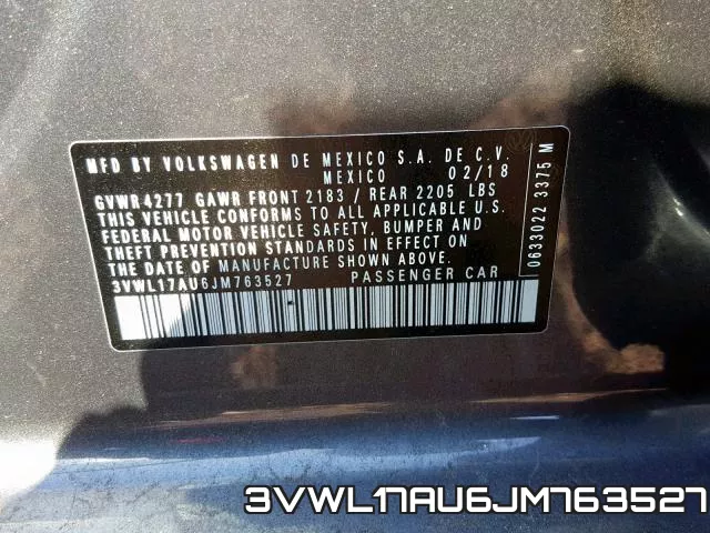 3VWL17AU6JM763527