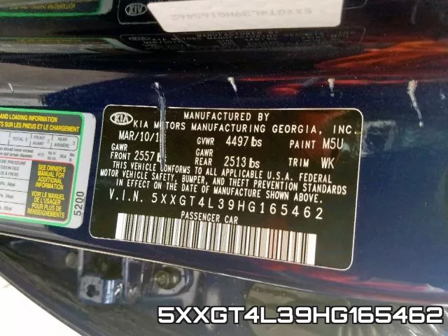 5XXGT4L39HG165462