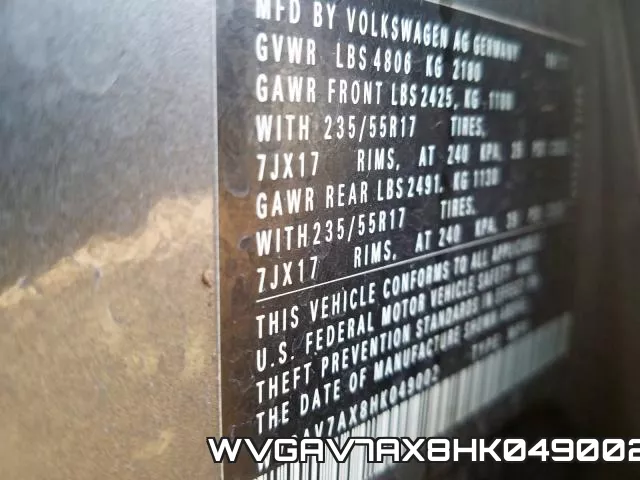 WVGAV7AX8HK049002