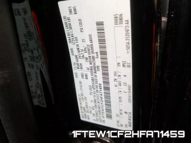 1FTEW1CF2HFA71459