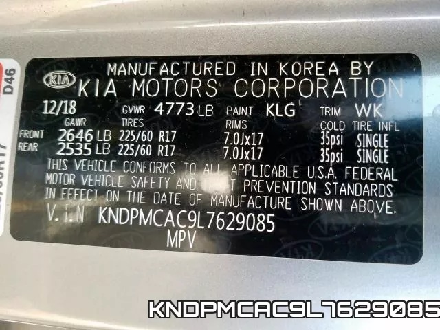 KNDPMCAC9L7629085