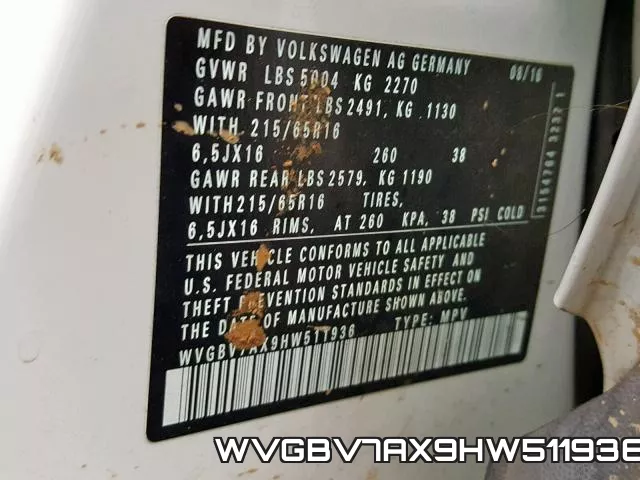 WVGBV7AX9HW511936