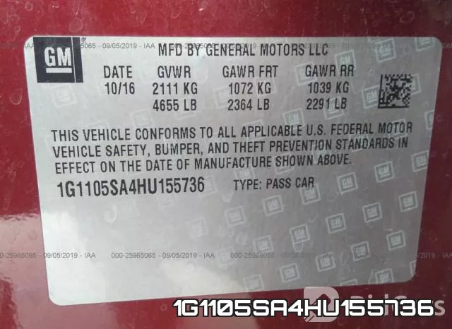 1G1105SA4HU155736