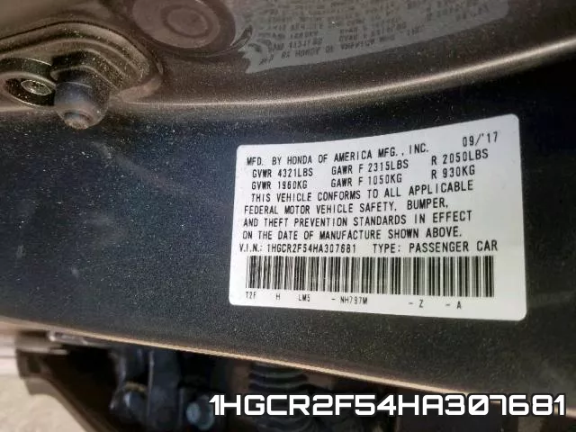 1HGCR2F54HA307681