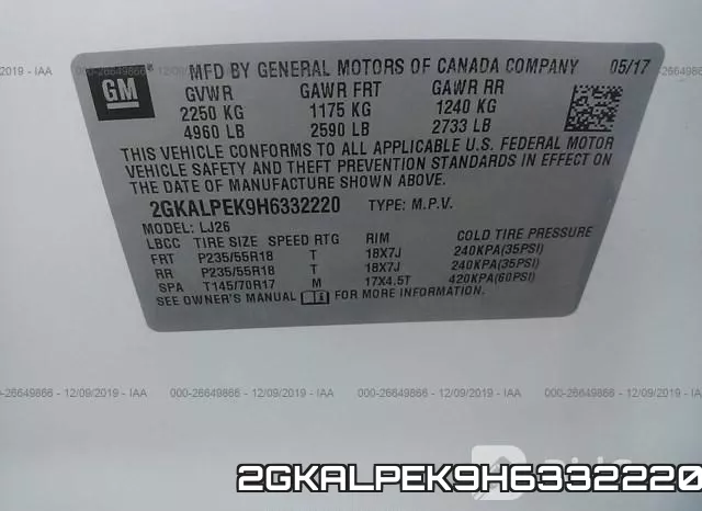2GKALPEK9H6332220