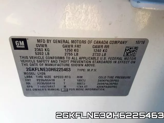 2GKFLNE30H6225463