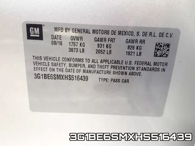 3G1BE6SMXHS516439