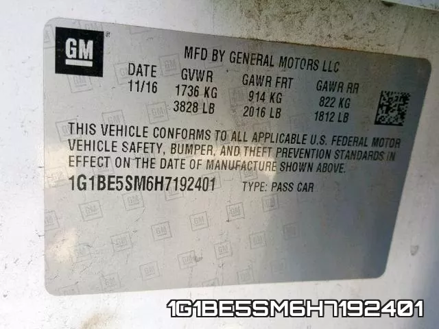 1G1BE5SM6H7192401