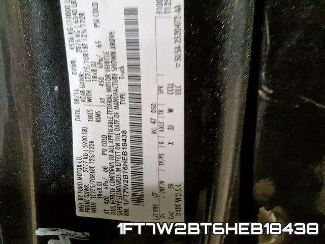 1FT7W2BT6HEB18438