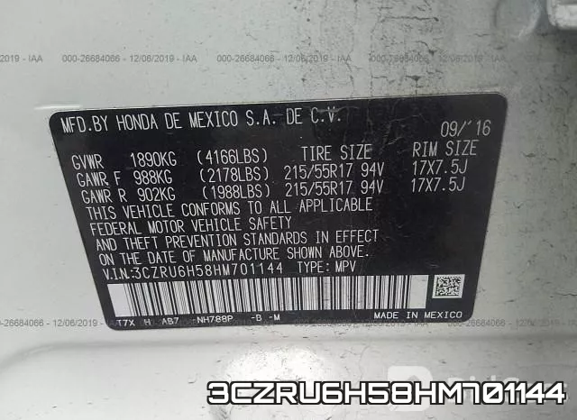 3CZRU6H58HM701144