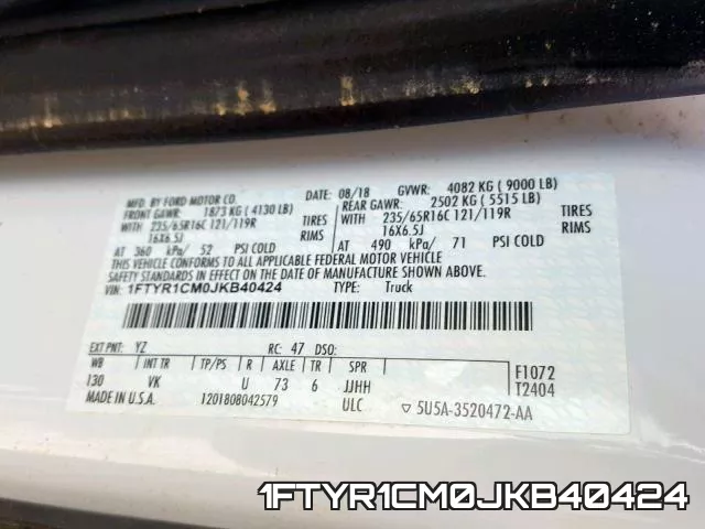 1FTYR1CM0JKB40424