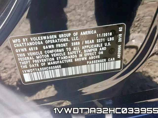 1VWDT7A32HC033955