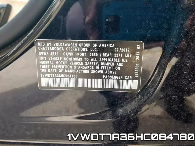1VWDT7A36HC084780