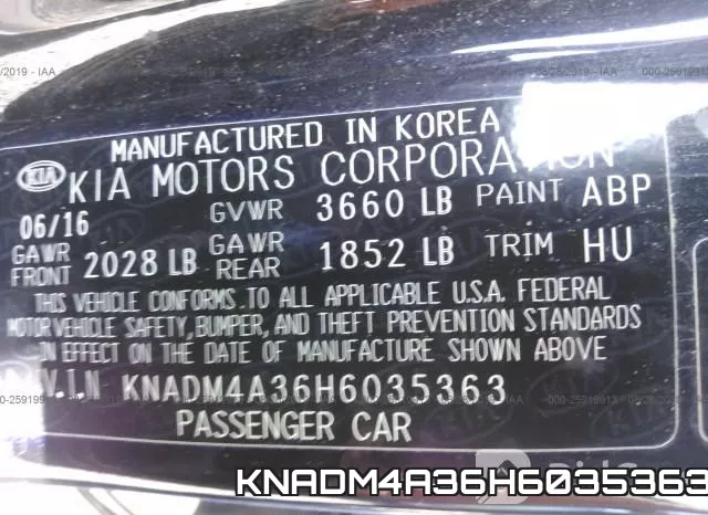 KNADM4A36H6035363