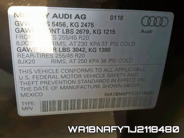 WA1BNAFY7J2118480