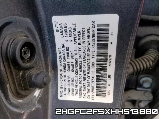 2HGFC2F5XHH513880