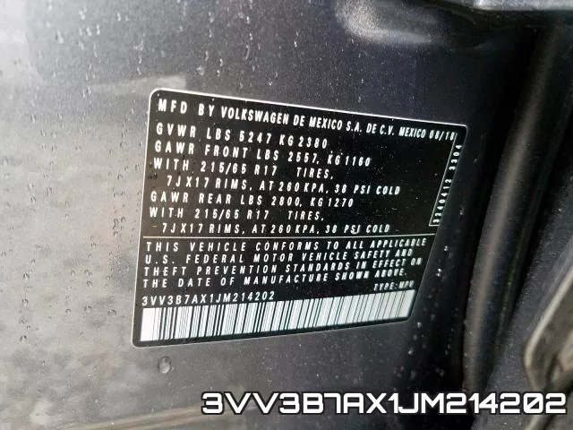 3VV3B7AX1JM214202