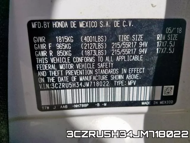 3CZRU5H34JM718022