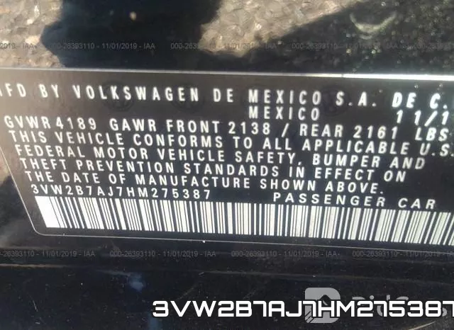 3VW2B7AJ7HM275387