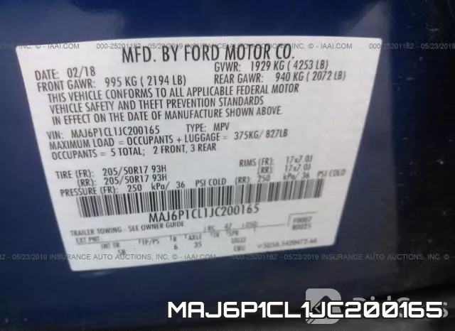 MAJ6P1CL1JC200165
