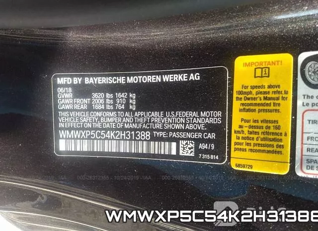 WMWXP5C54K2H31388