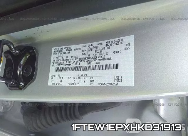 1FTEW1EPXHKD31913