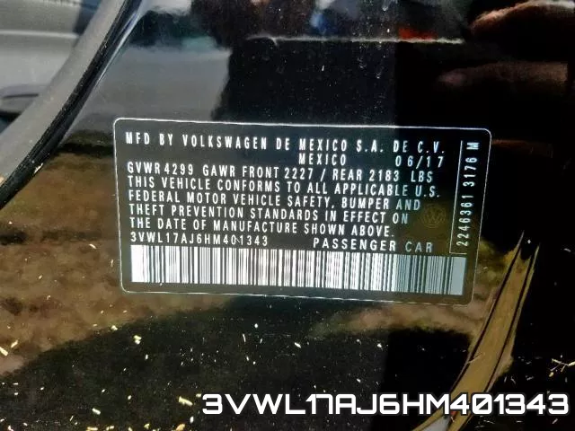 3VWL17AJ6HM401343