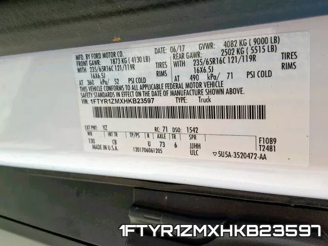 1FTYR1ZMXHKB23597