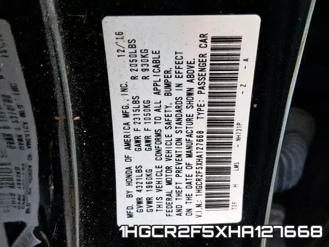 1HGCR2F5XHA127668