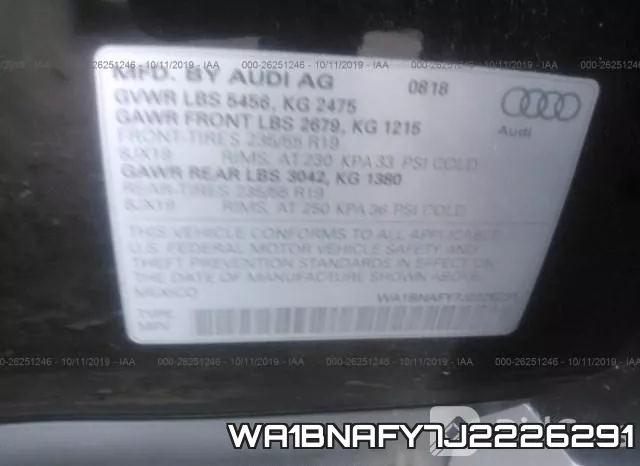 WA1BNAFY7J2226291