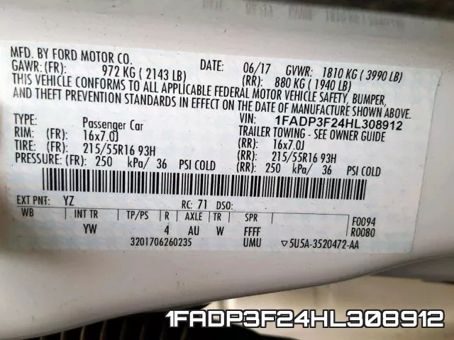 1FADP3F24HL308912