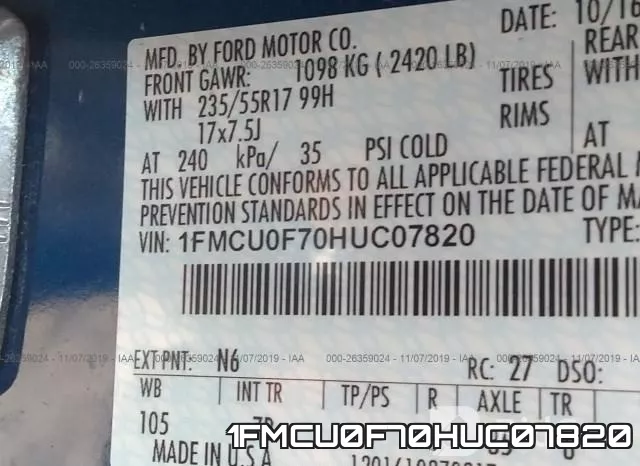 1FMCU0F70HUC07820