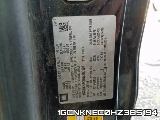 1GCNKNEC0HZ385194