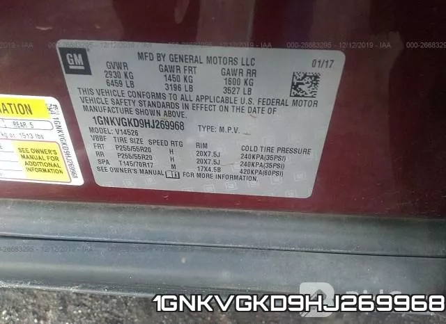 1GNKVGKD9HJ269968