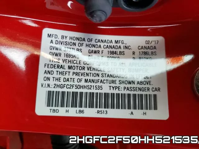 2HGFC2F50HH521535