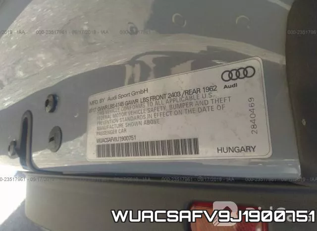 WUACSAFV9J1900751