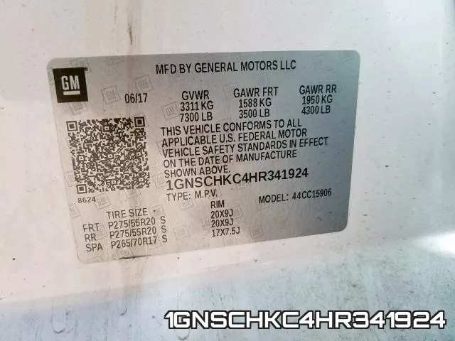 1GNSCHKC4HR341924
