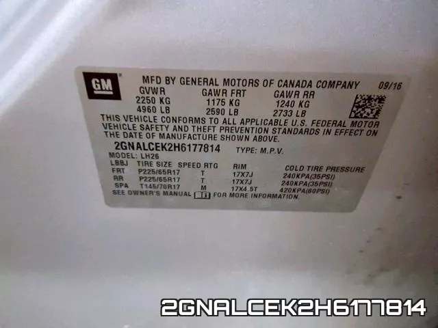 2GNALCEK2H6177814