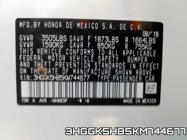 3HGGK5H85KM744677