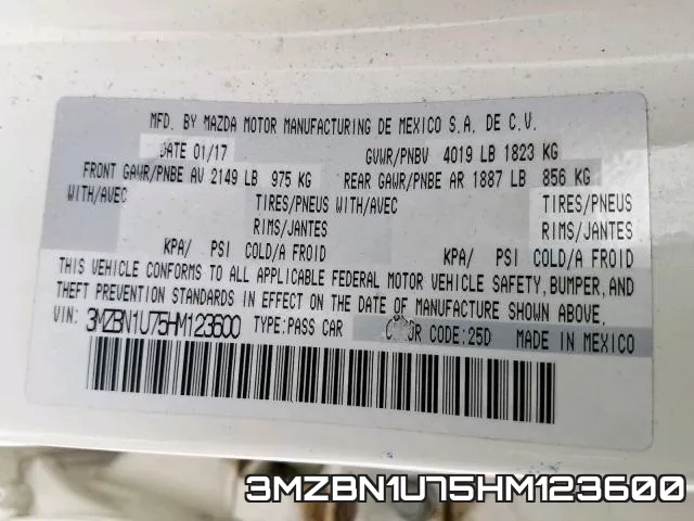 3MZBN1U75HM123600