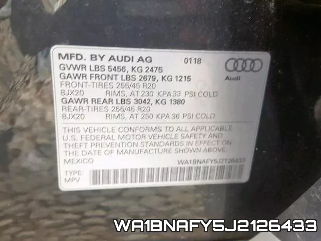 WA1BNAFY5J2126433