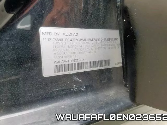 WAUAFAFL0EN023652