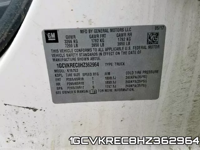 1GCVKREC8HZ362964
