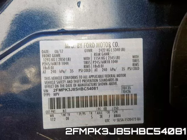 2FMPK3J85HBC54081