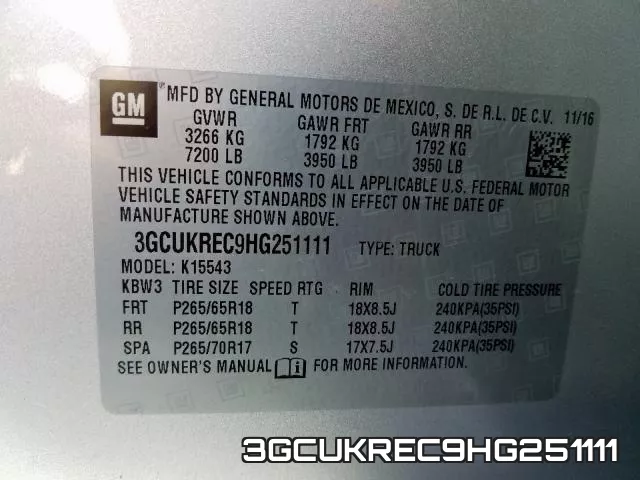 3GCUKREC9HG251111