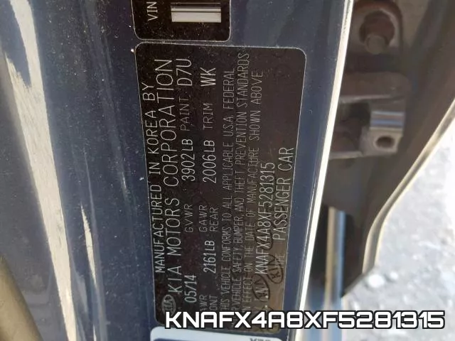 KNAFX4A8XF5281315