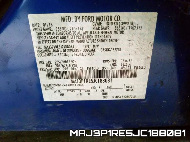 MAJ3P1RE5JC188081