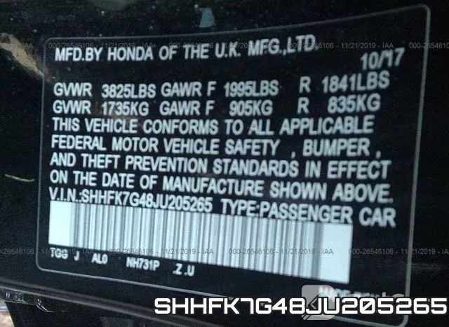 SHHFK7G48JU205265