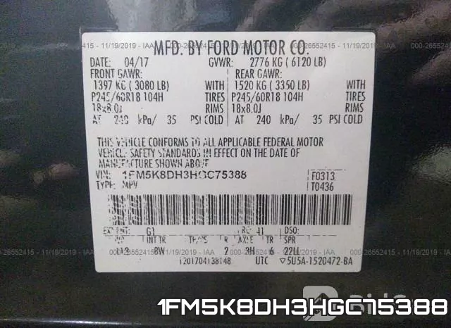 1FM5K8DH3HGC75388